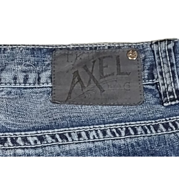 TK Axel Mens Jeans Treadwell Relaxed Straight Fit Mid Rise Flap Pockets 36x31 - Picture 8 of 8